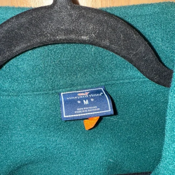 Vineyard Vines Green and Orange Zip Up Sweater